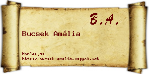 Bucsek Amália névjegykártya